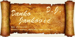 Danko Janković vizit kartica